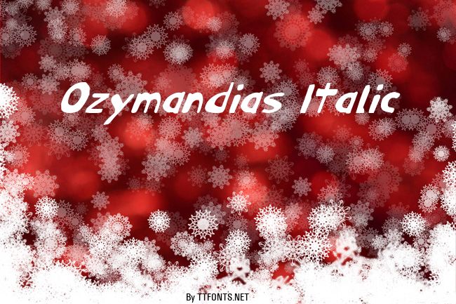Ozymandias Italic example